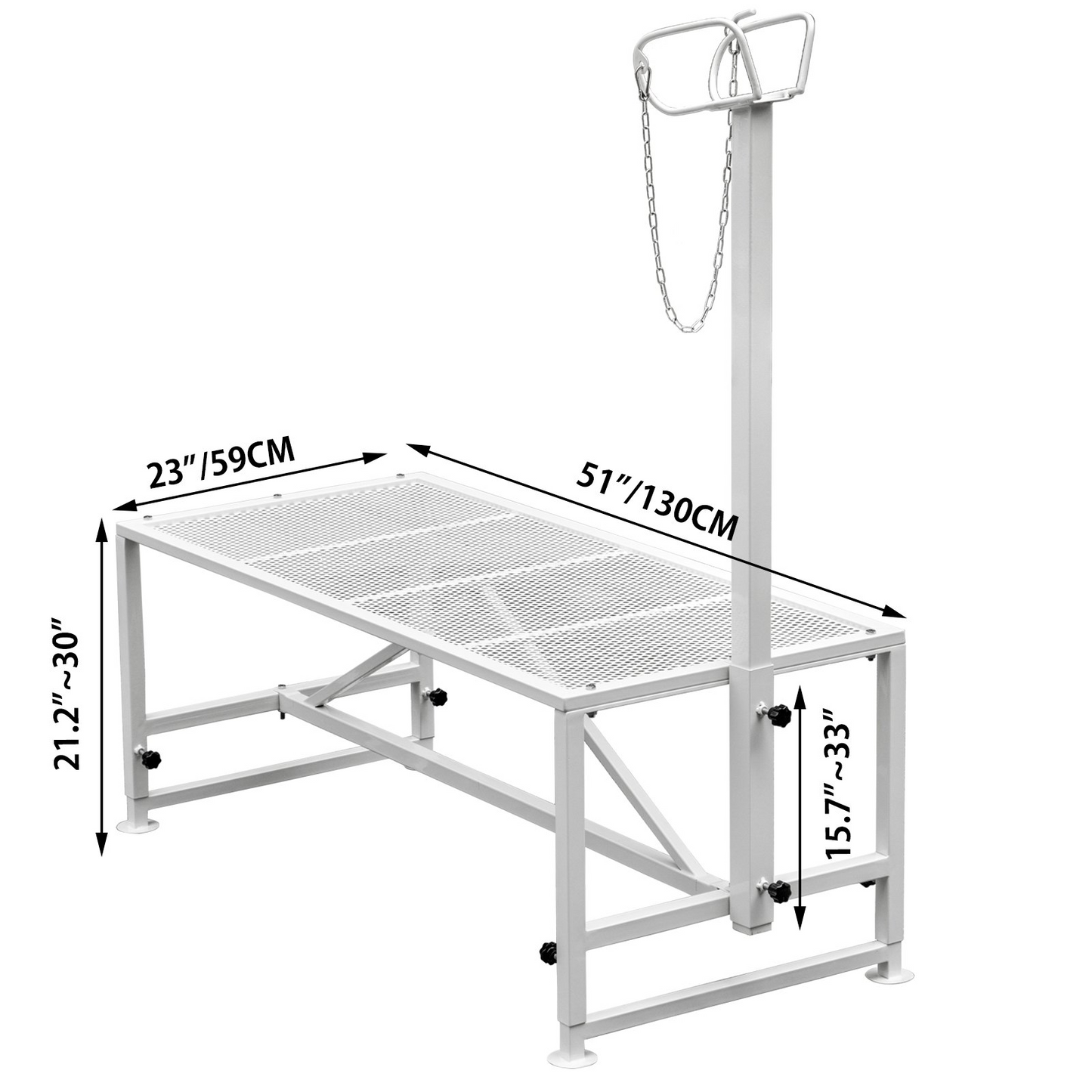 VEVOR Livestock Stand 51x23 inches, Trimming Stand with Straight Head Piece, Goat Trimming Stand Metal Frame Sheep Shearing Stand Livestock Trimming Stands