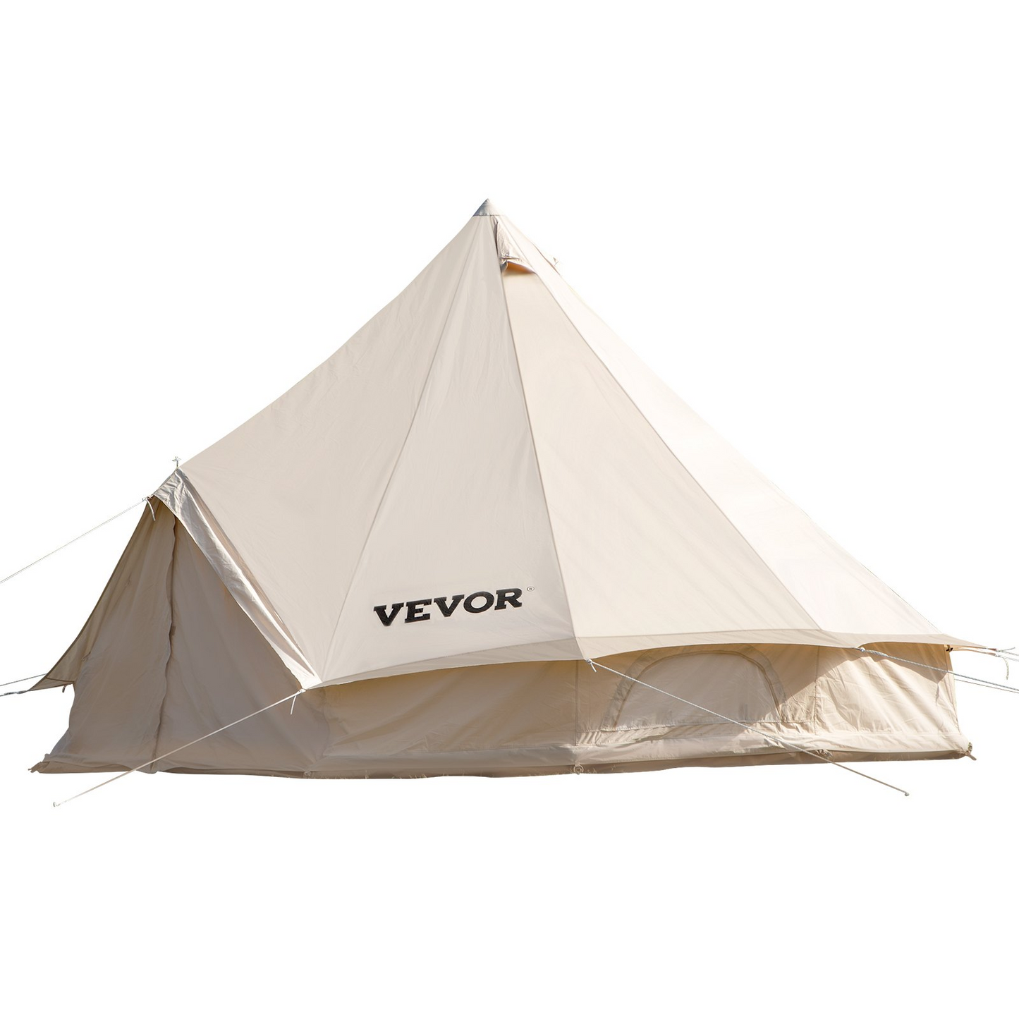 VEVOR Canvas Bell Tent, Waterproof & Breathable 100% Cotton Retro and Luxury Yurt with Stove Jack, 7m Diameter, Large Canopy Used in Summer, for Family Camping, Outdoor Glamping, Party in 4 Seasons