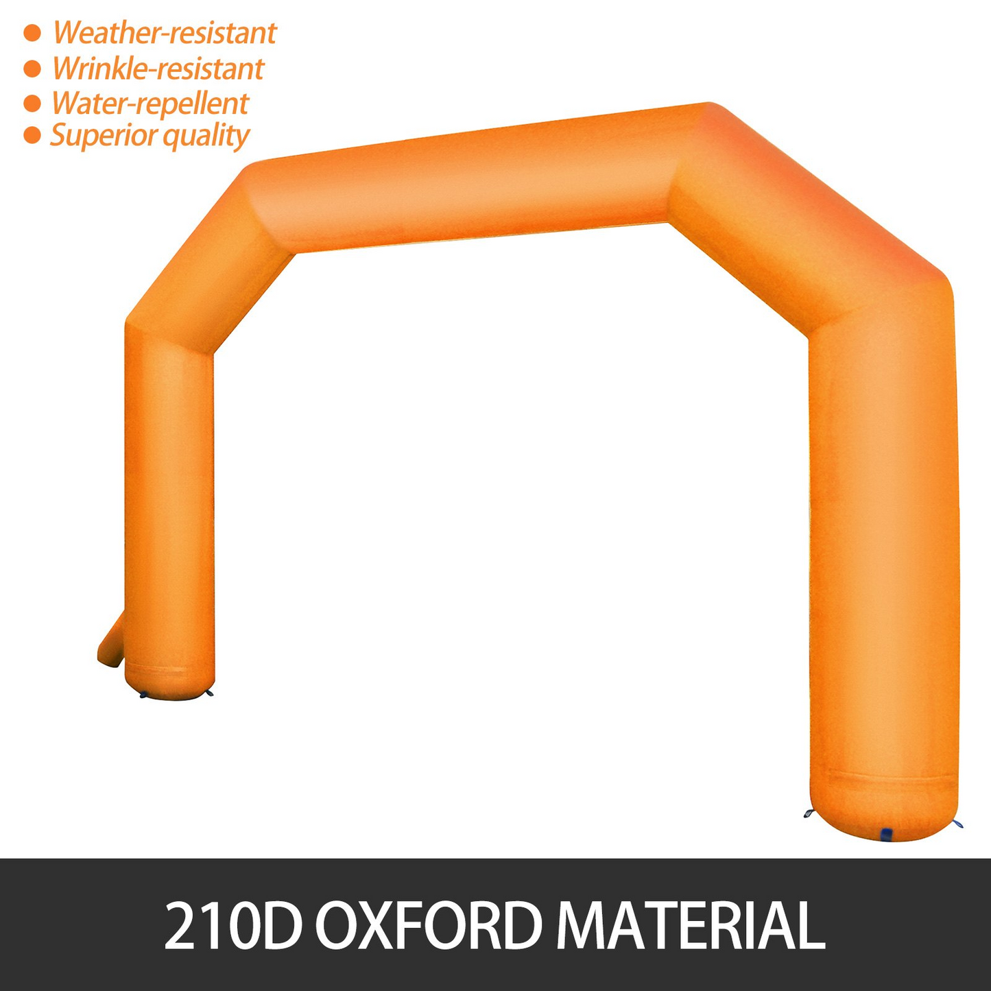 VEVOR Inflatable Arch Orange 20ft, Hexagon Inflatable Arch Built in 100W Blower, Inflatable Archway for Race Outdoor Advertising Commerce