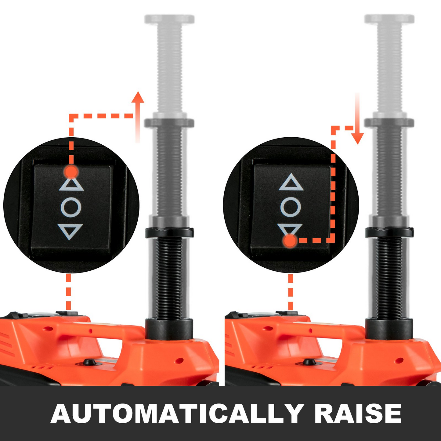 VEVOR Electric Car Jack, Electric Hydraulic Jack 3 Ton(6600 lbs) with Tire Inflator Pump and Electric Wrench, DC 12V Car Floor Jack Electric Jack Lift for an Emergency Tire Change