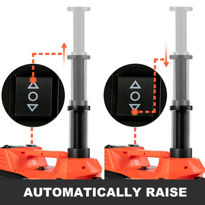 VEVOR Electric Car Jack, Electric Hydraulic Jack 3 Ton(6600 lbs) with Tire Inflator Pump and Electric Wrench, DC 12V Car Floor Jack Electric Jack Lift for an Emergency Tire Change