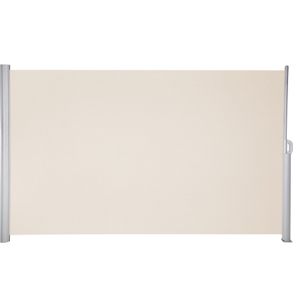 VEVOR Beige Retractable 71''*118'' Awning-Rugged Full Aluminum Rust-Proof; Patio Sunshine Screen; Privacy Divider; Wind Screen. Longer Service Life, Suitable for Courtyard, Roof Terraces and Pools