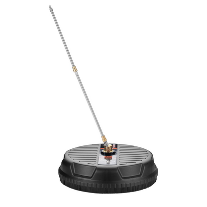 VEVOR Pressure Washer Surface Cleaner Universal 15", Pressure Washer Attachment 4000 Max PSI with 2 Extension Wand, 1/4" Quick-Connect Connector Power Concrete Cleaner, For Floor Driveway, Patio