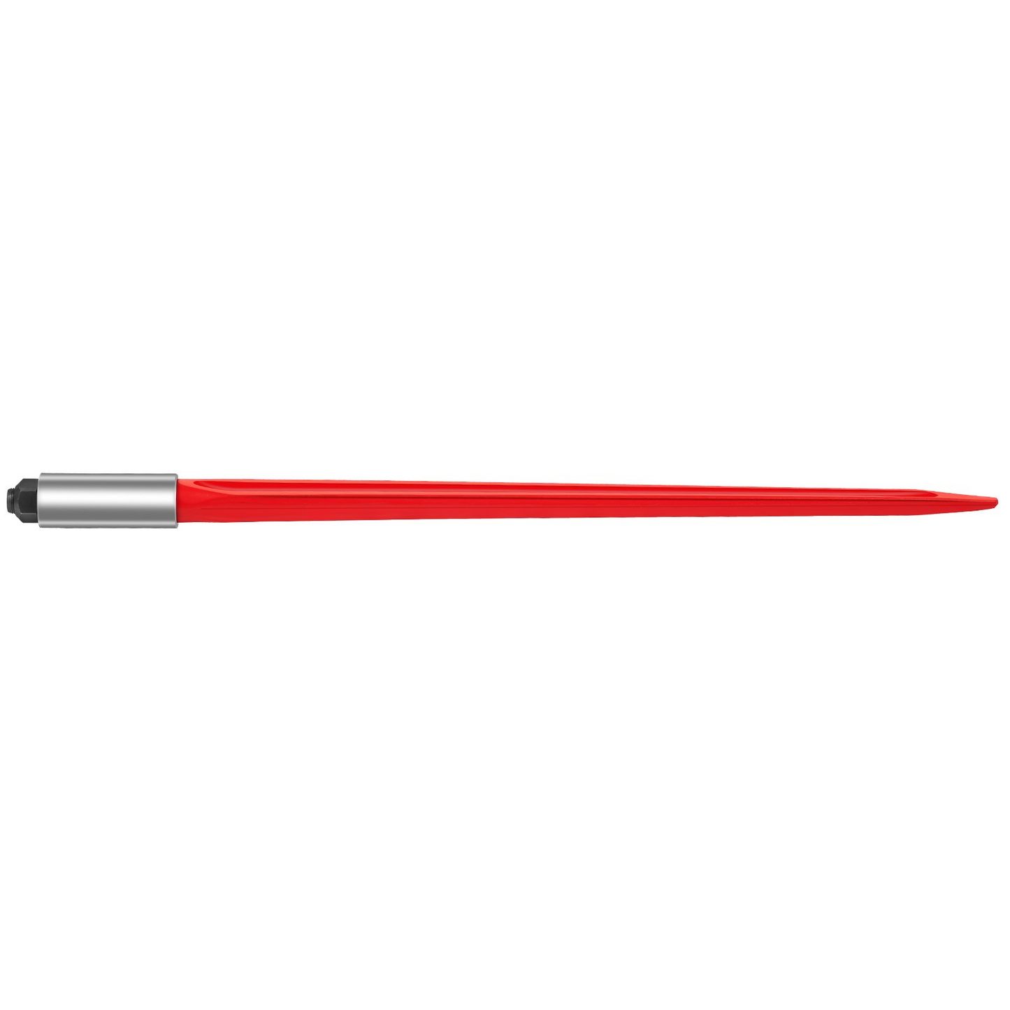 VEVOR Hay Spear 32" Bale Spear 1350 lbs Capacity, Bale Spike Quick Attach Square Hay Bale Spears 1.4" Wide, Red Coated Bale Forks, Bale Hay Spike with Hex Nut & Sleeve for Buckets Tractors Loaders