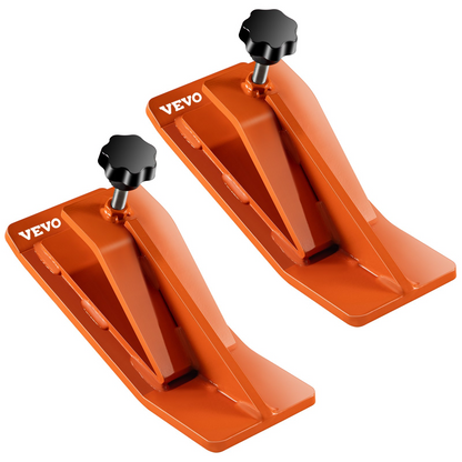 VEVOR Tractor Bucket Protector, 2pcs Ski Edge Protector, 12" Long Turf Tamer Skid Protector, 4" Width, Heavy Duty Steel Bucket Attachment for Snow Leaves Removal, Spreading Gravel, Orange