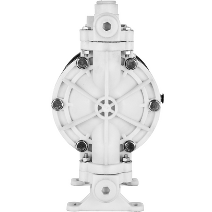 VEVOR Air-Operated Double Diaphragm Pump, 1/2 in Inlet & Outlet, Polypropylene Body, 13.2 GPM & Max 120PSI, PTFE Diaphragm Pneumatic Transfer Pump for Petroleum, Diesel, Oil & Low Viscosity Fluids