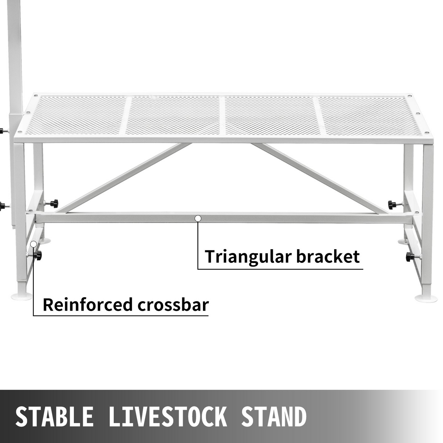 VEVOR Livestock Stand 51x23 inches, Trimming Stand with Straight Head Piece, Goat Trimming Stand Metal Frame Sheep Shearing Stand Livestock Trimming Stands