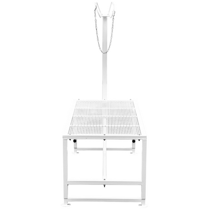 VEVOR Livestock Stand 51x23 inches, Trimming Stand with Straight Head Piece, Goat Trimming Stand Metal Frame Sheep Shearing Stand Livestock Trimming Stands