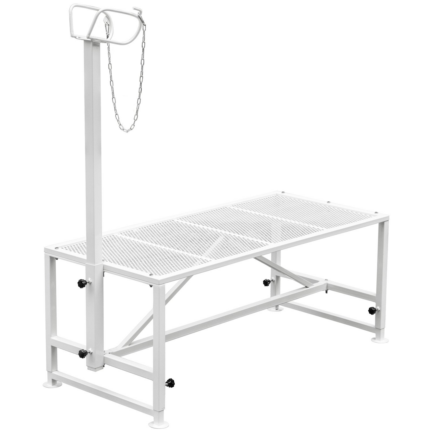 VEVOR Livestock Stand 51x23 inches, Trimming Stand with Straight Head Piece, Goat Trimming Stand Metal Frame Sheep Shearing Stand Livestock Trimming Stands