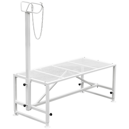 VEVOR Livestock Stand 51x23 inches, Trimming Stand with Straight Head Piece, Goat Trimming Stand Metal Frame Sheep Shearing Stand Livestock Trimming Stands