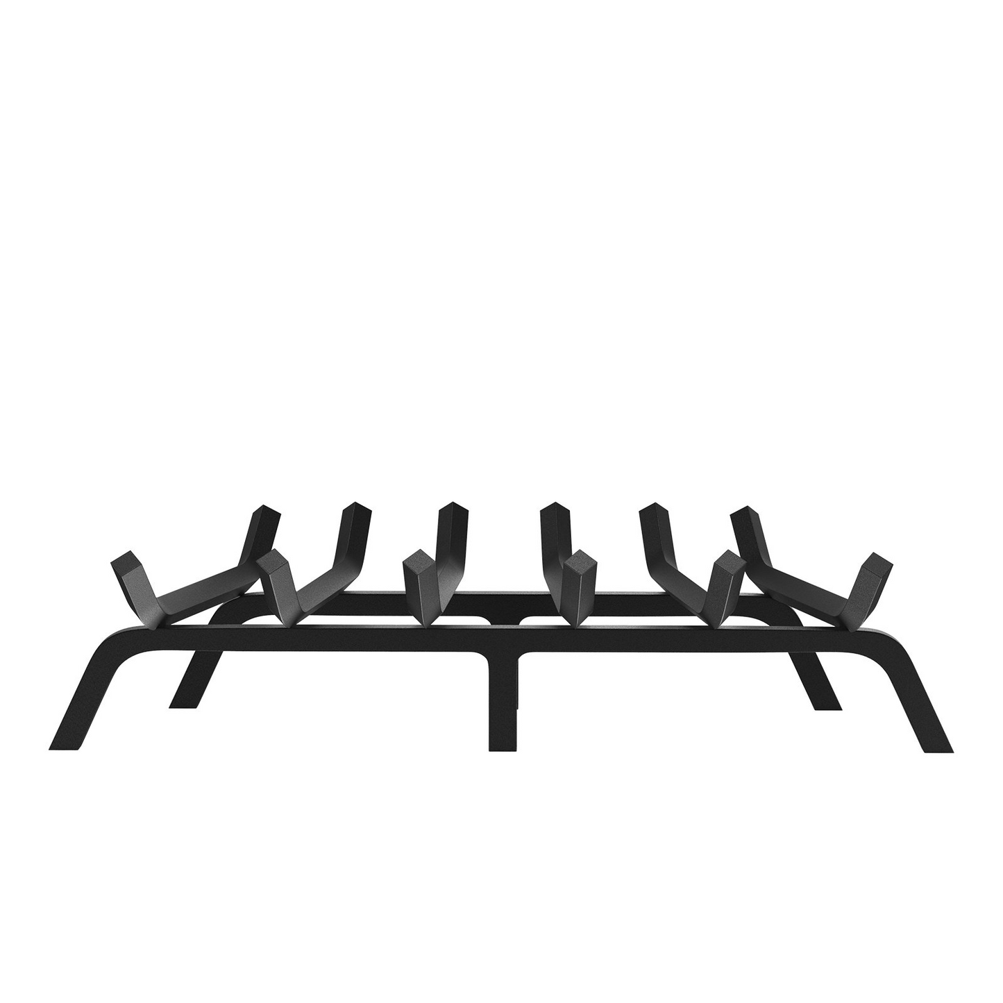 VEVOR Fireplace Log Grate, 27 inch Heavy Duty Fireplace Grate with 6 Support Legs, 3/4’’ Solid Powder-coated Steel Bars, Log Firewood Burning Rack Holder for Indoor and Outdoor Fireplace