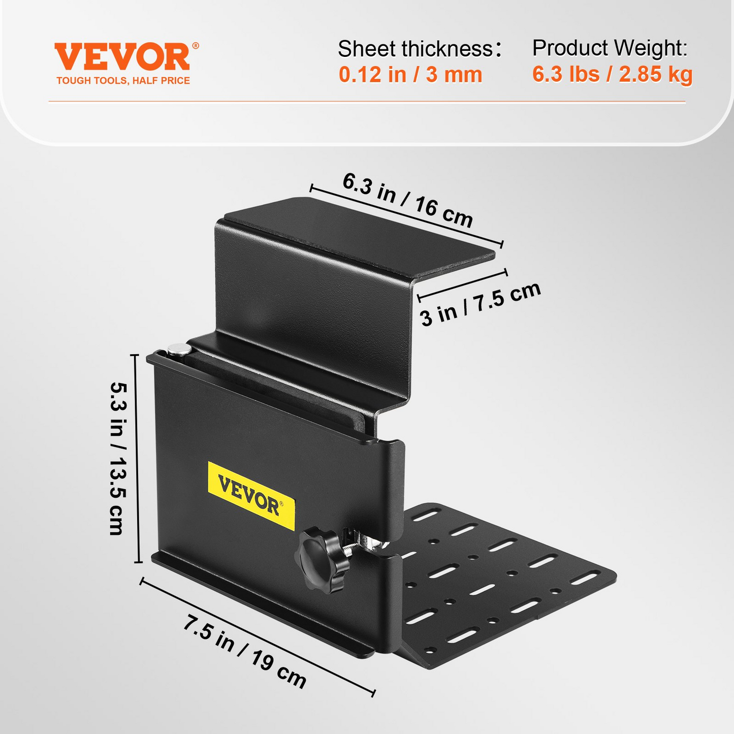 VEVOR Chainsaw Holder, Powder Coated Steel Chain, Tool Mount Accessories with U-Shape Bolts, Universal Saw Press Carrier Kit for ATVs, UTVs, Tractors, Trucks, Utility Vehicles, Black