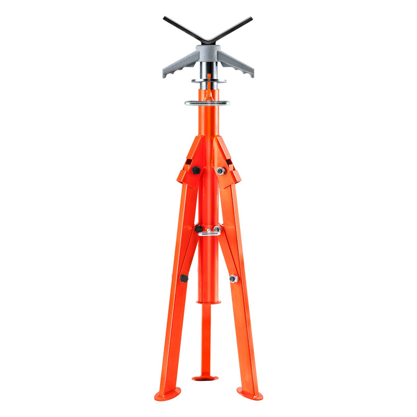 VEVOR Pipe Stand, 2500LBS Heavy Duty Pipe Jack Stands, 27.2"-52" Height Adjustable V Head Pipe Stand, 45# Steel Folding Jack Stand for 1/2-12 inches Pipes