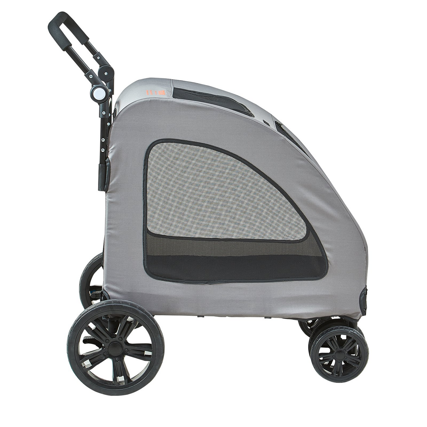 VEVOR Pet Stroller, 4 Wheels Dog Stroller Rotate with Brakes, 160lbs Weight Capacity, Puppy Stroller with Breathable Mesh Windows and Height-Adjustable Height, for Medium and Large Dogs, Dark Grey