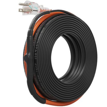 VEVOR Self-Regulating Pipe Heating Cable, 60-feet 5W/ft Heat Tape for Pipes Freeze Protection, Protects PVC Hose, Metal and Plastic Pipe from Freezing, 120V