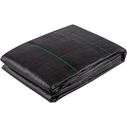 VEVOR Geotextile Fabric, 12.5 x 30 ft 3.5oz Woven PP Driveway Drain Cloth w/ 600lbs Tensile Strength, Heavy Duty Underlayment for Soil Stabilization, Landscaping, Weed Barrier, 12.5FT30FT-3.5OZ, Black