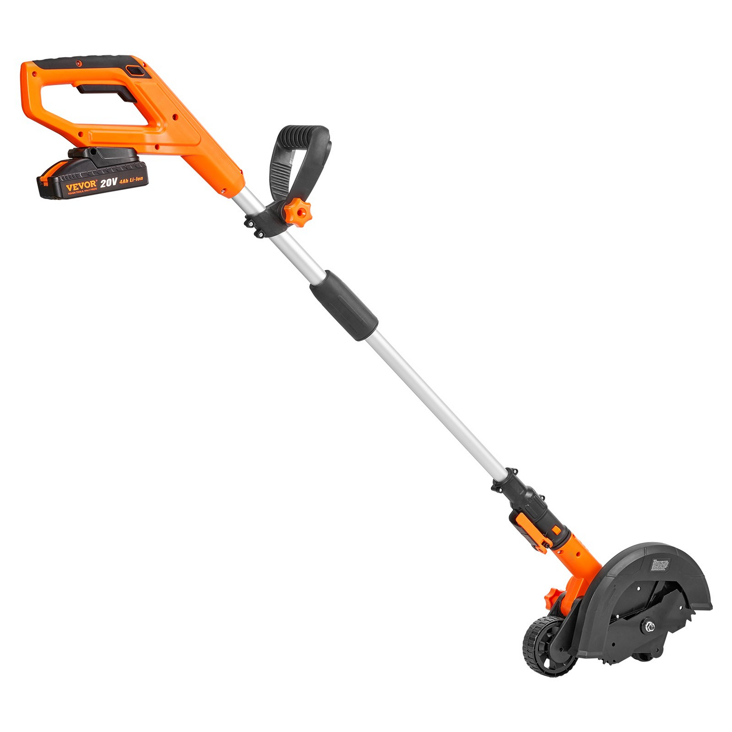 VEVOR Lawn Edger, 20 V Battery Powered Cordless Edger, 9-inch Blade Edger Lawn Tool with 3-Position Blade Depth, Battery and Charger Included, for Lawns, Driveways, Borders, and Sidewalk Edges