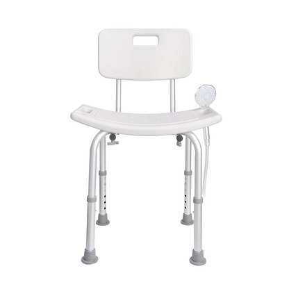 VEVOR Shower Chair, Shower Seat with Back, Adjustable Height Shower Stool, Shower Chair for Inside Shower Bathtub, Non-slip Bathroom Bench Bath Chair for Elderly Disabled Handicap, 350 lbs Capacity