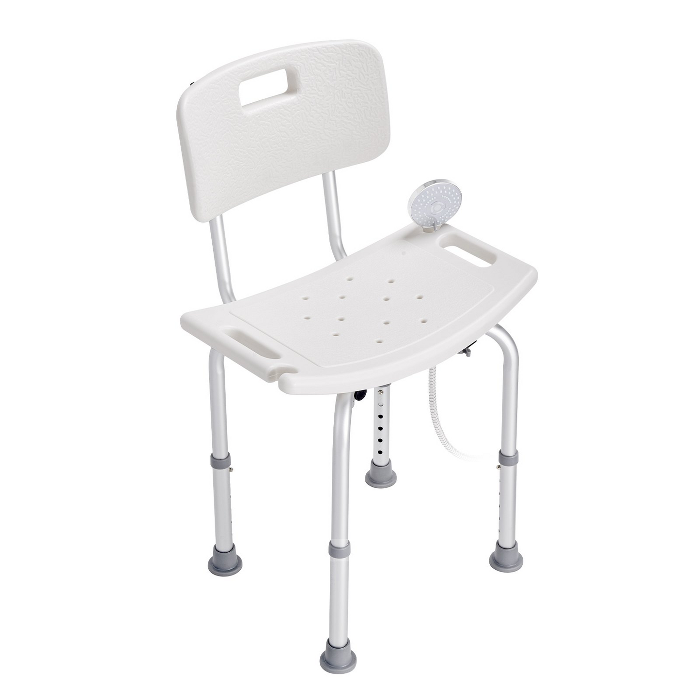 VEVOR Shower Chair, Shower Seat with Back, Adjustable Height Shower Stool, Shower Chair for Inside Shower Bathtub, Non-slip Bathroom Bench Bath Chair for Elderly Disabled Handicap, 350 lbs Capacity