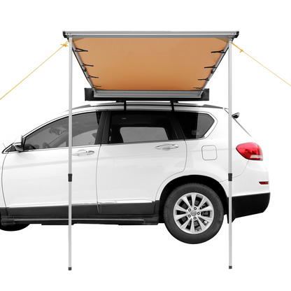 VEVOR Car Side Awning, Large 4.6'x6.6' Shade Coverage Vehicle Awning, PU3000mm UV50+ Retractable Car Awning with Waterproof Storage Bag, Suitable for Truck, SUV, Van, Campers