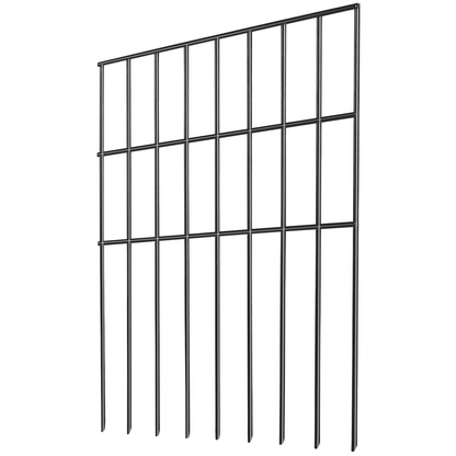 VEVOR Animal Barrier Fence 10 Pack, No Dig Fence 17in(H) x11ft(L), Underground Decorative Garden Fencing with 1.5 Inch Spike Spacing, Metal Dog Fence for The Yard and Outdoor Patio