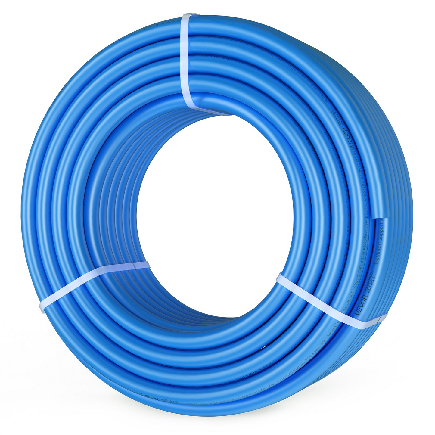 VEVOR PEX Pipe 3/4 Inch, 100 Feet Length PEX-A Flexible Pipe Tubing for Potable Water, Pex Water Lines for Hot/Cold Water & Easily Restore, Plumbing Applications with Free Cutter,Blue