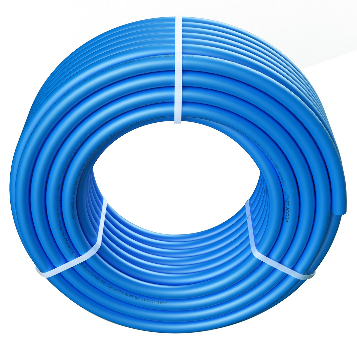 VEVOR PEX Pipe 3/4 Inch, 100 Feet Length PEX-A Flexible Pipe Tubing for Potable Water, Pex Water Lines for Hot/Cold Water & Easily Restore, Plumbing Applications with Free Cutter,Blue