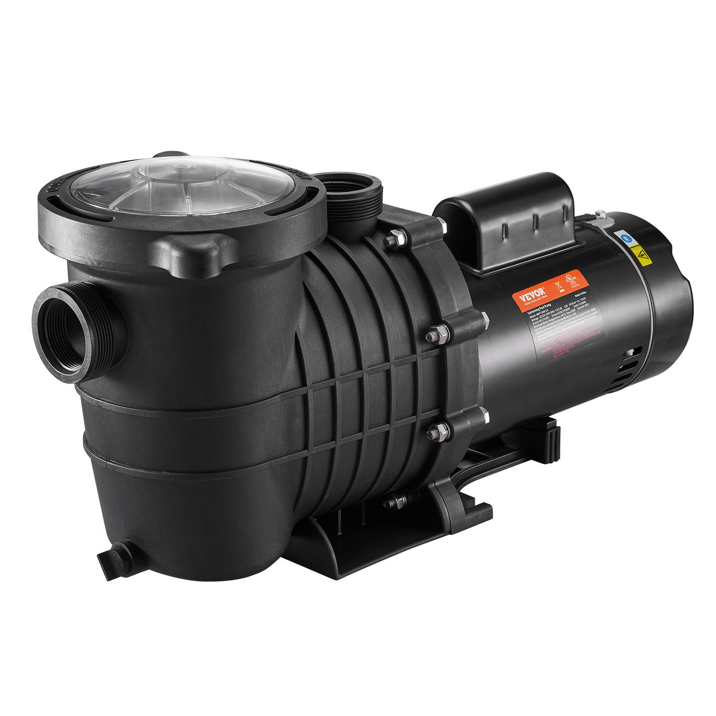 VEVOR Pool Pump 1.5HP 230V, Variable Dual Speed Pumps 1100W for Above Ground Pool, Powerful Self-priming Pump w/ Strainer Filter Basket, 5400 GPH Max. Flow, Energy Saving Swimming Pool Pump