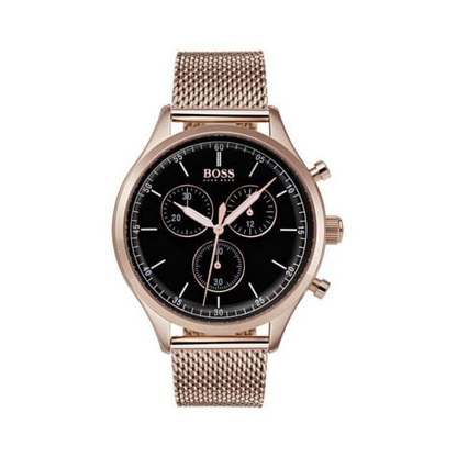 HUGO BOSS Mens Rose Gold Companion Watch HB 1513548