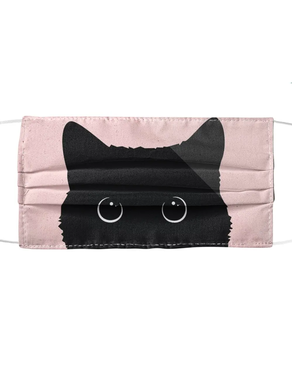 Black Cat on Pink Background Mask