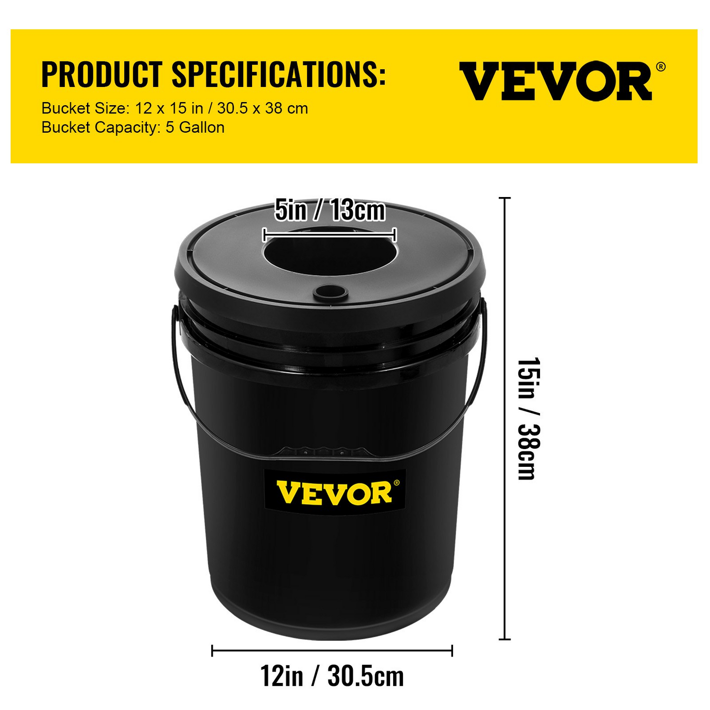 VEVOR Hydroponics Deep Water Culture DWC Hydroponic System 5 Gallon 5 Buckets