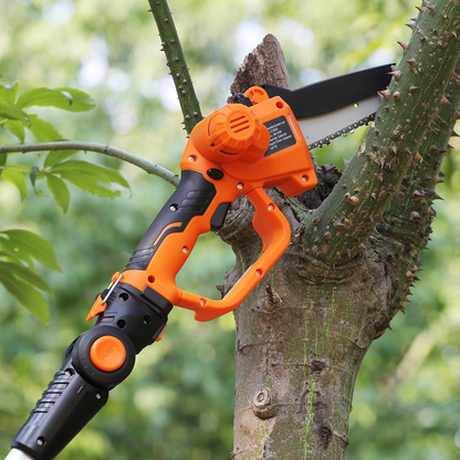 VEVOR 2-in-1 Cordless Pole Saw & Mini Chainsaw, 20V 2Ah Battery Pole Chainsaw, 5" Cutting Capacity 8 ft Reach Pole Saw for Branch Cutting & Tree Trimming (Battery and Blade Cover Included)