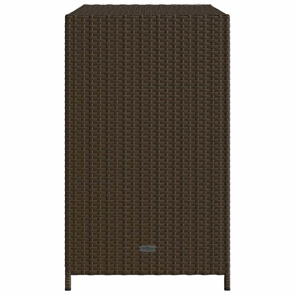 vidaXL Patio Storage Cabinet Brown 32.7"x17.7"x29.9" Poly Rattan