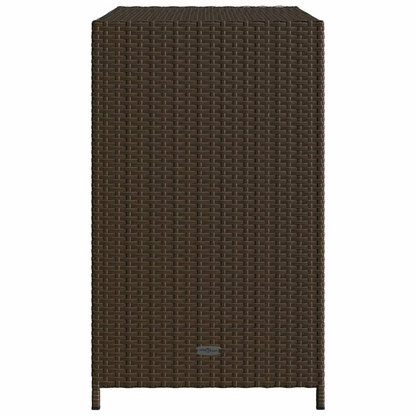 vidaXL Patio Storage Cabinet Brown 32.7"x17.7"x29.9" Poly Rattan