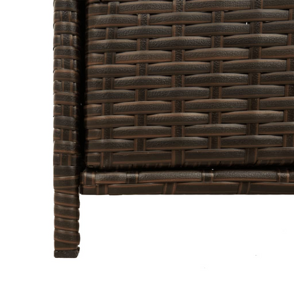 vidaXL Patio Storage Cabinet Brown 32.7"x17.7"x29.9" Poly Rattan