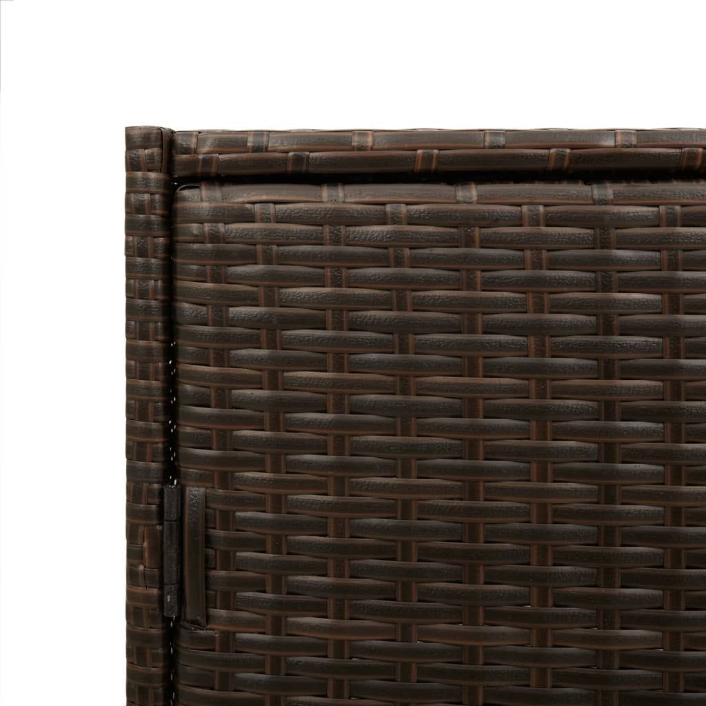 vidaXL Patio Storage Cabinet Brown 32.7"x17.7"x29.9" Poly Rattan