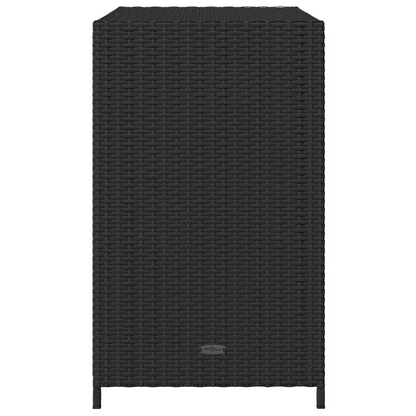 vidaXL Patio Storage Cabinet Black 32.7"x17.7"x29.9" Poly Rattan