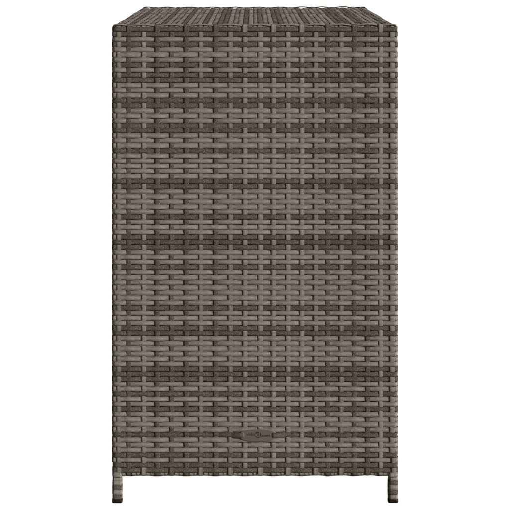 vidaXL Patio Storage Cabinet Gray 32.7"x17.7"x29.9" Poly Rattan