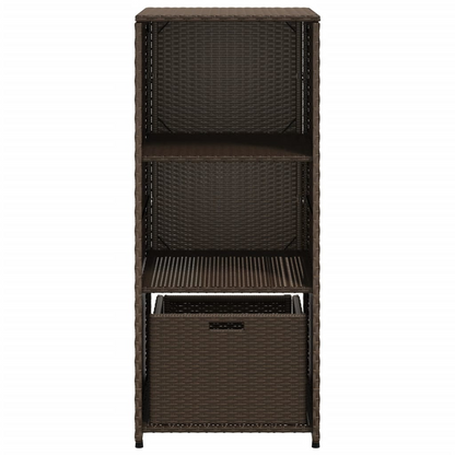 vidaXL Patio Storage Cabinet Brown 19.7"x21.7"x45.3" Poly Rattan