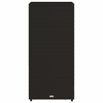 vidaXL Patio Storage Cabinet Black 19.7"x21.7"x45.3" Poly Rattan