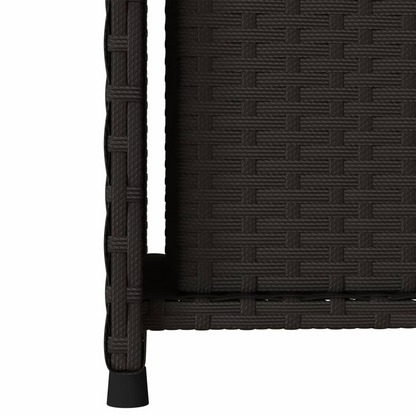 vidaXL Patio Storage Cabinet Black 19.7"x21.7"x45.3" Poly Rattan