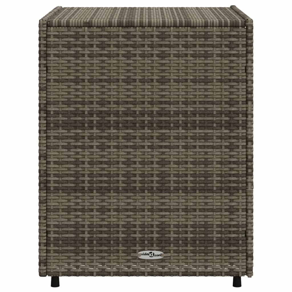 vidaXL Patio Storage Cabinet Gray 21.7"x23.2"x27.2" Poly Rattan