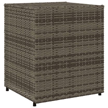 vidaXL Patio Storage Cabinet Gray 21.7"x23.2"x27.2" Poly Rattan