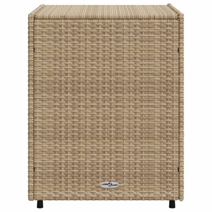 vidaXL Patio Storage Cabinet Beige 21.7"x23.2"x27.2" Poly Rattan