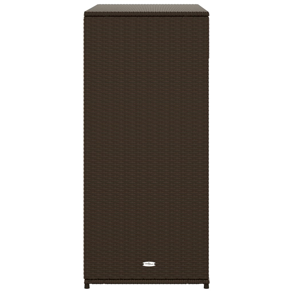 vidaXL Patio Storage Cabinet Brown 41.3"x21.7"x44.5" Poly Rattan