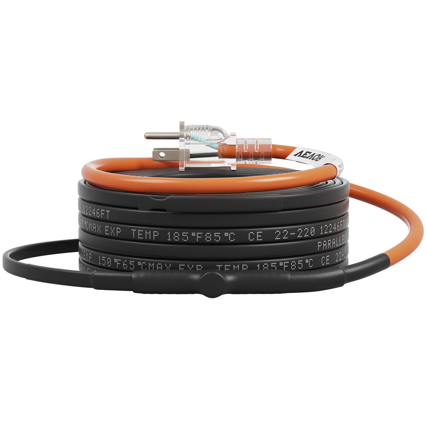 VEVOR Self-Regulating Pipe Heating Cable, 60-feet 5W/ft Heat Tape for Pipes Freeze Protection, Protects PVC Hose, Metal and Plastic Pipe from Freezing, 120V