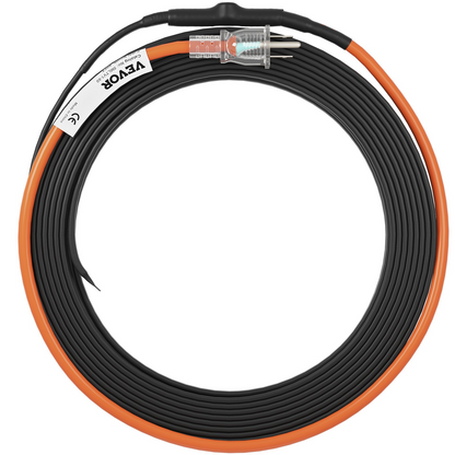 VEVOR Self-Regulating Pipe Heating Cable, 60-feet 5W/ft Heat Tape for Pipes Freeze Protection, Protects PVC Hose, Metal and Plastic Pipe from Freezing, 120V