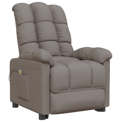 vidaXL Massage Chair Taupe Fabric