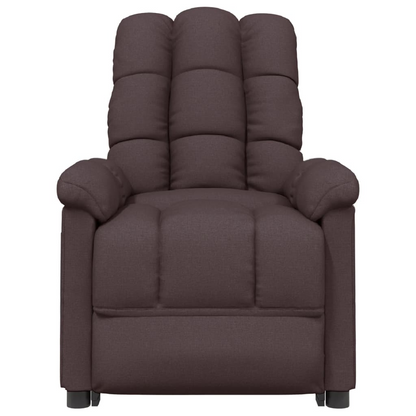 vidaXL Massage Chair Dark Brown Fabric