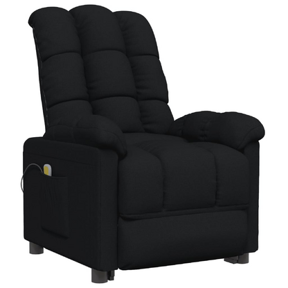 vidaXL Massage Chair Black Fabric